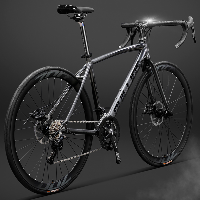 Philip Aluminum Alloy Road Bike Racing-Grade Ultra-Light Fast Flat-Bar Racing Bicycle for Men and Women Adult Bicycles