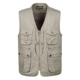 Áo vest nam trung niên mùa xuân và mùa thu mẫu cotton nhiều túi vest ngoài trời câu cá phóng viên chụp ảnh áo vest cổ chữ V áo chi lê