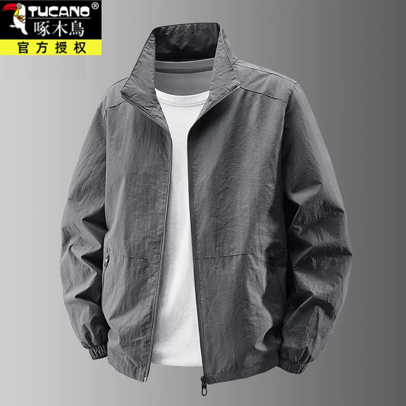 Woodpecker Men's Stand Collar Jacket 2026 Spring and Autumn New Casual Top Workwear Sports Outdoor Windproof Jacket Woodpecker Men's Stand Collar Jacket 2026 Spring and Autumn New Casual Top Workwear Sports Outdoor Windproof Jacket