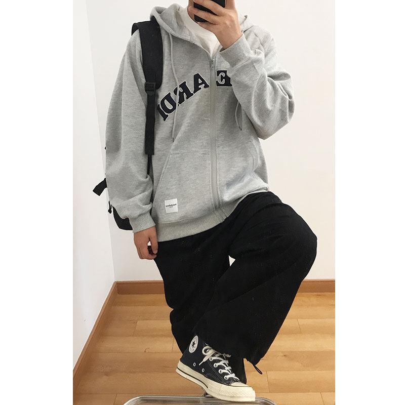 youyifan Japanese sweater jacket cardigan male and female students tide ins hooded loose youth spring and autumn models