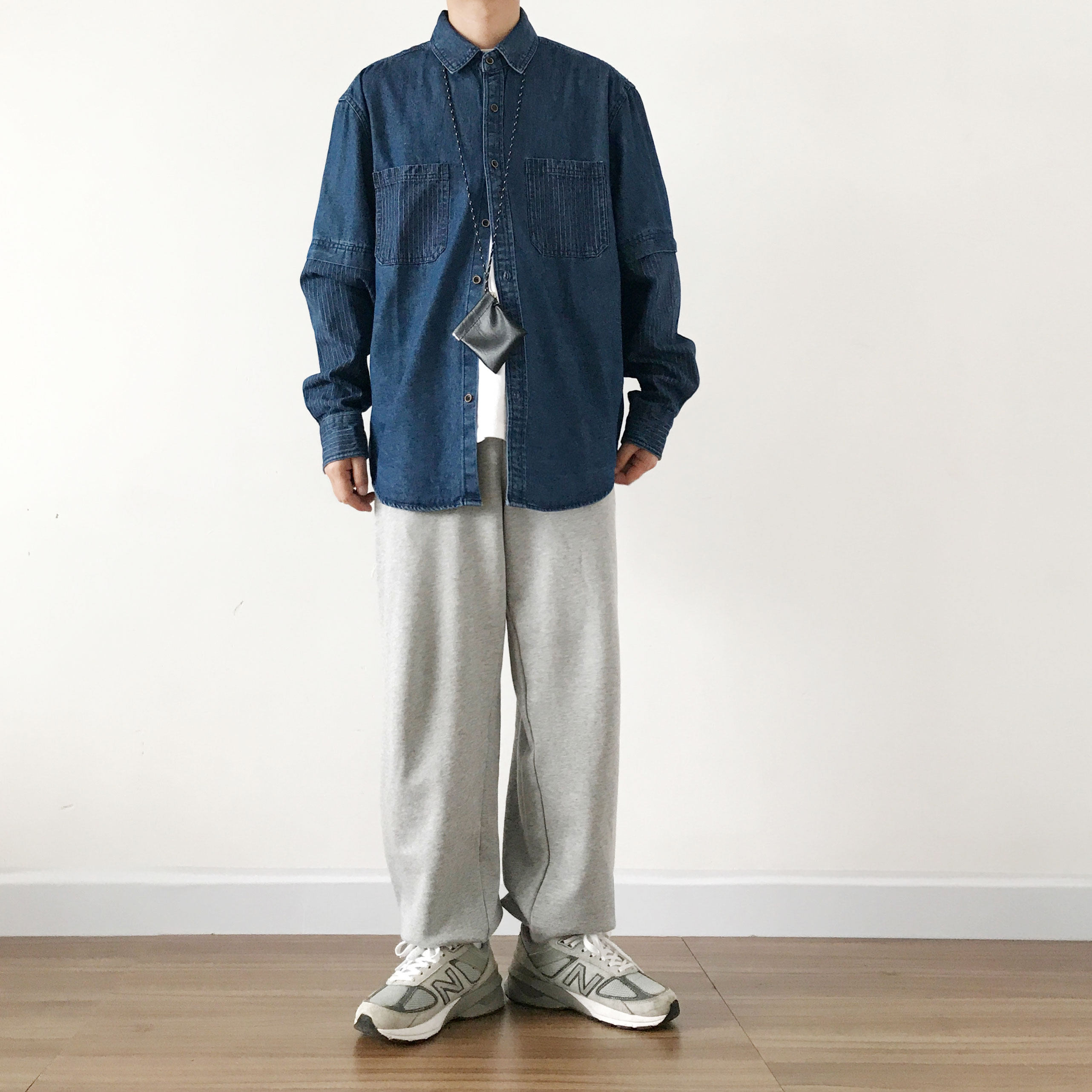 youyifan autumn Japanese-style retro tooling shirt men's Hong Kong style women's long-sleeved stitching loose Harajuku style jacket