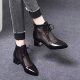 2022 new spring and summer grid hollow boots