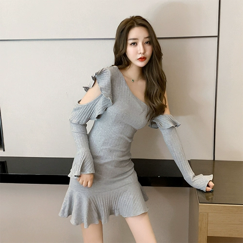 Сексуальный осенний топ без лямок, вечернее платье, 2020 года, городской стиль, французский стиль, по фигуре