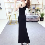 Сексуальное летнее платье, длинная юбка, 2020, в обтяжку, по фигуре, с открытой спиной