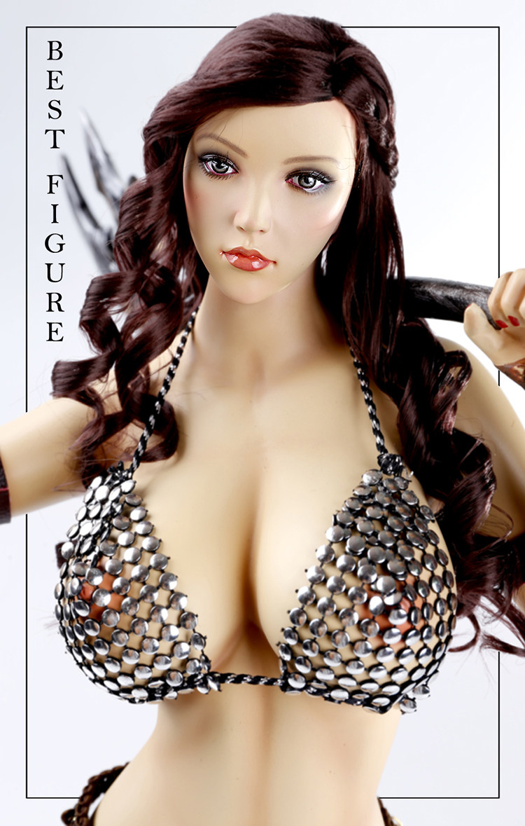 Poly Play Hall Cartoon Shop Cartoon Barbarian Curnan Female Hero Red Hair Sonia Red sonja1 3H Model Statue