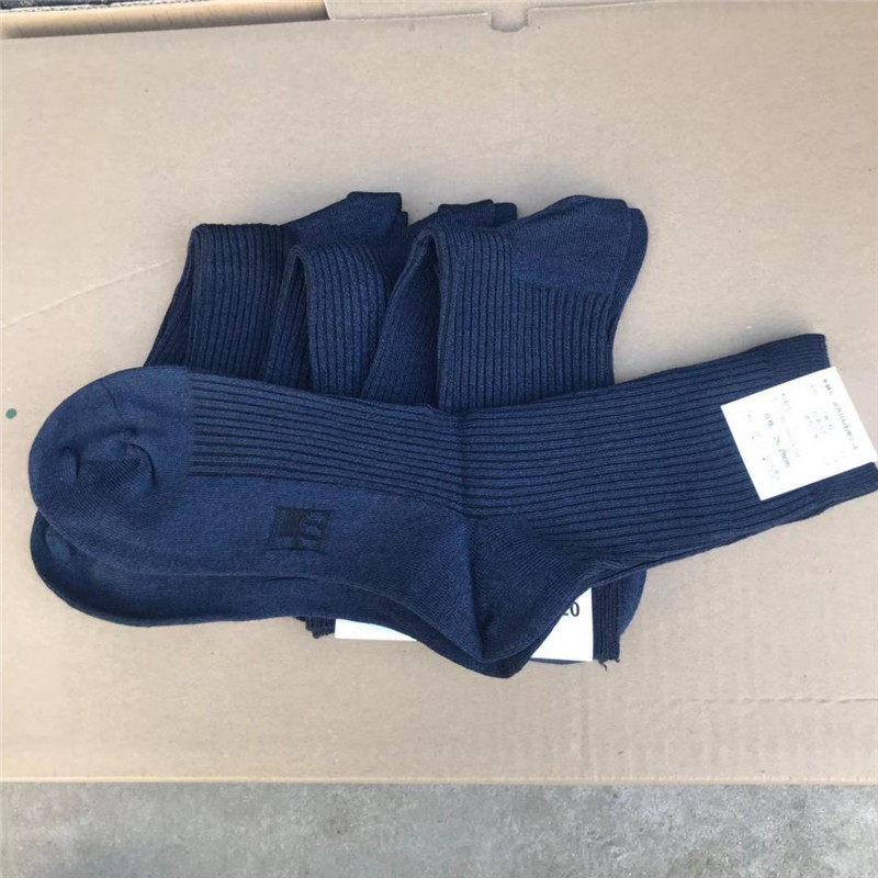 Diu Diu Blue Black Mid Tube Summer Navy Blue Winter Socks