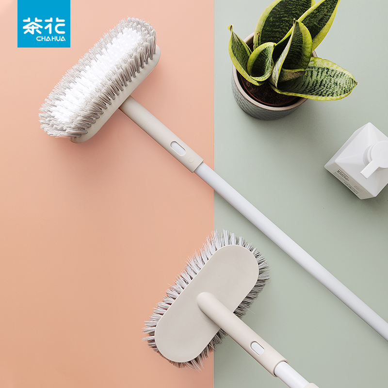 Chahua Bathroom Floor Scrubbing Brush, Floor Brush, Bathroom Grout Brush, Tile Long-Handled Wall Cleaning Brush, Toilet Cleaning Brush