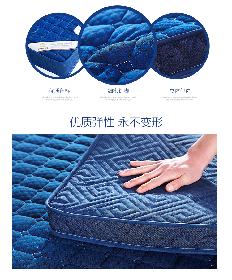 Bộ nhớ đệm nệm bông dày có thể gập lại tùy chỉnh Simmons chiếu 1.2m giường học sinh 褥 1,5m - Nệm đệm ngủ