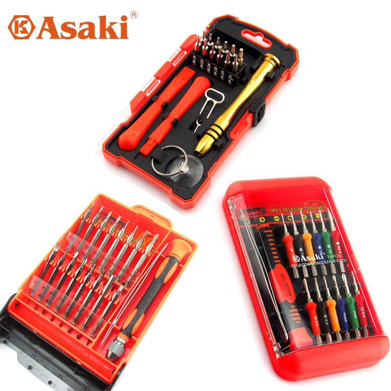 ASAKI Telecom batch combination set Mobile phone digital tablet repair screwdriver knife mobile phone disassembly set