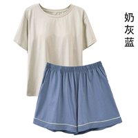 【Короткие рукава+шорты】 молоко серое синее