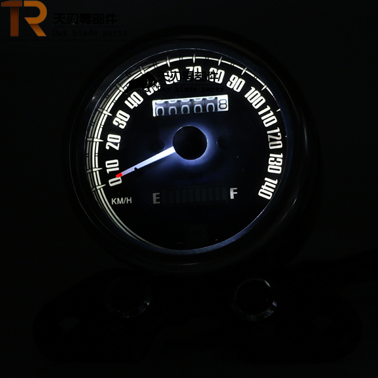 Xe máy retro dụng cụ LED đồng hồ đo tốc độ bảng mã đo dầu bão Prince sửa đổi CG125 - Power Meter đồng hồ độ xe máy