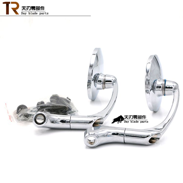Gương chiếu hậu sửa đổi xe máy Retro Gương chiếu hậu xe máy Gương sửa đổi phổ quát 10 mm kính kiểu xe máy