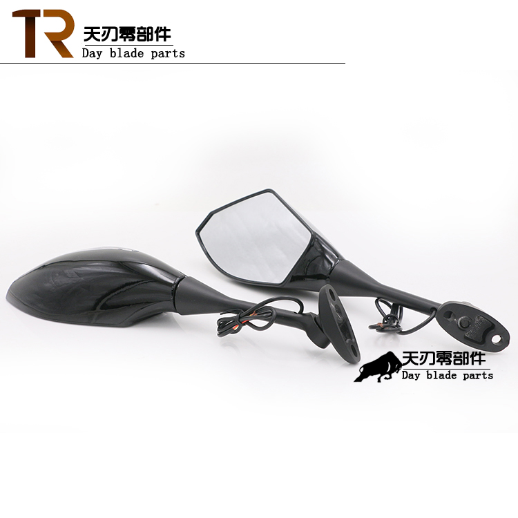 Gương chiếu hậu sửa đổi xe máy Honda CBR1000 Kawasaki Ninja vạn năng đèn hậu gương chiếu hậu với đèn định hướng gương xe máy