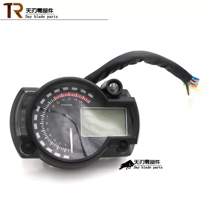 Xe máy sửa đổi LCD cụ xuất khẩu hai màu phiên bản sửa đổi điều chỉnh dặm công cộng dầu dặm dặm 2-4 đồng hồ điện tử