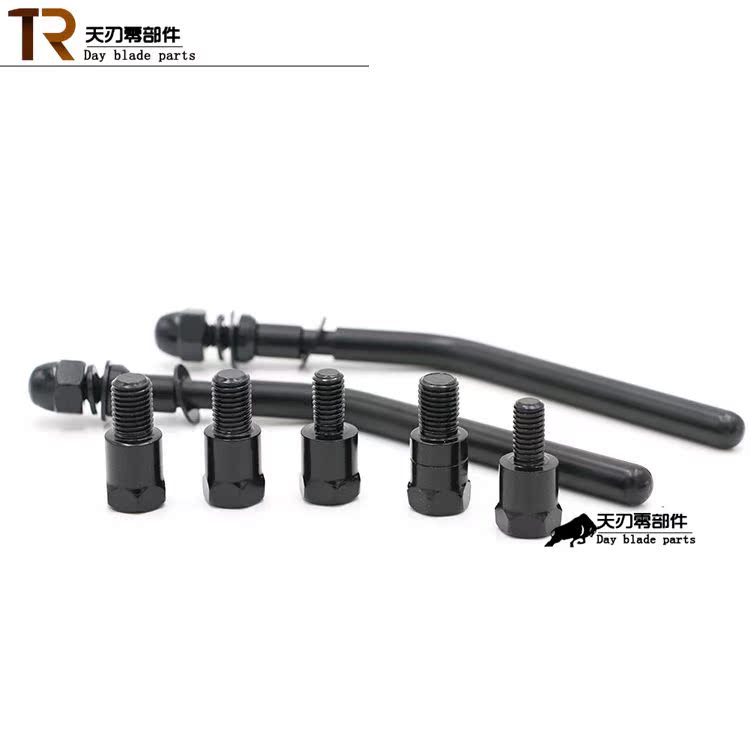 Chất lượng cao xe máy retro sửa đổi gương chiếu hậu phổ quát gương tròn mạ đen ranger vua gương xe máy giá rẻ hà nội