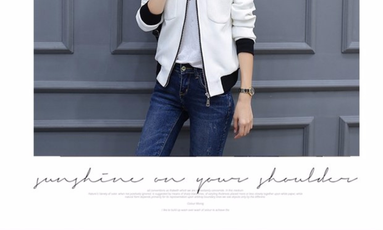 Xuân 2018 mới xuân Hàn Quốc bf Slim đồng phục bóng chày nữ thủy triều tay dài áo khoác cardigan ngắn áo khoác mỏng áo dạ nữ dáng lỡ