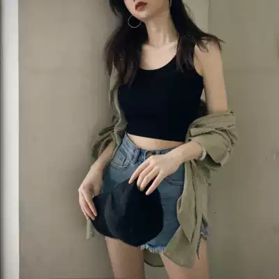 Temperament U-shaped beautiful back net Red sling sleeveless fitness broadband bottoming vest female summer wear ins tide inside shirt