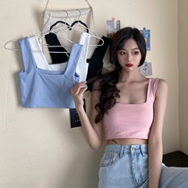 Camouflage Vest Womens interior wear 2021 new exterior temperament short belly button Sports color coat ins tide