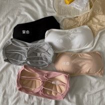 No shoulder strap Breasted Underwear Women Small Breasts Gather 2022 New Anti-Walking Light Beauty Back Non-slip Bra No Steel Ring