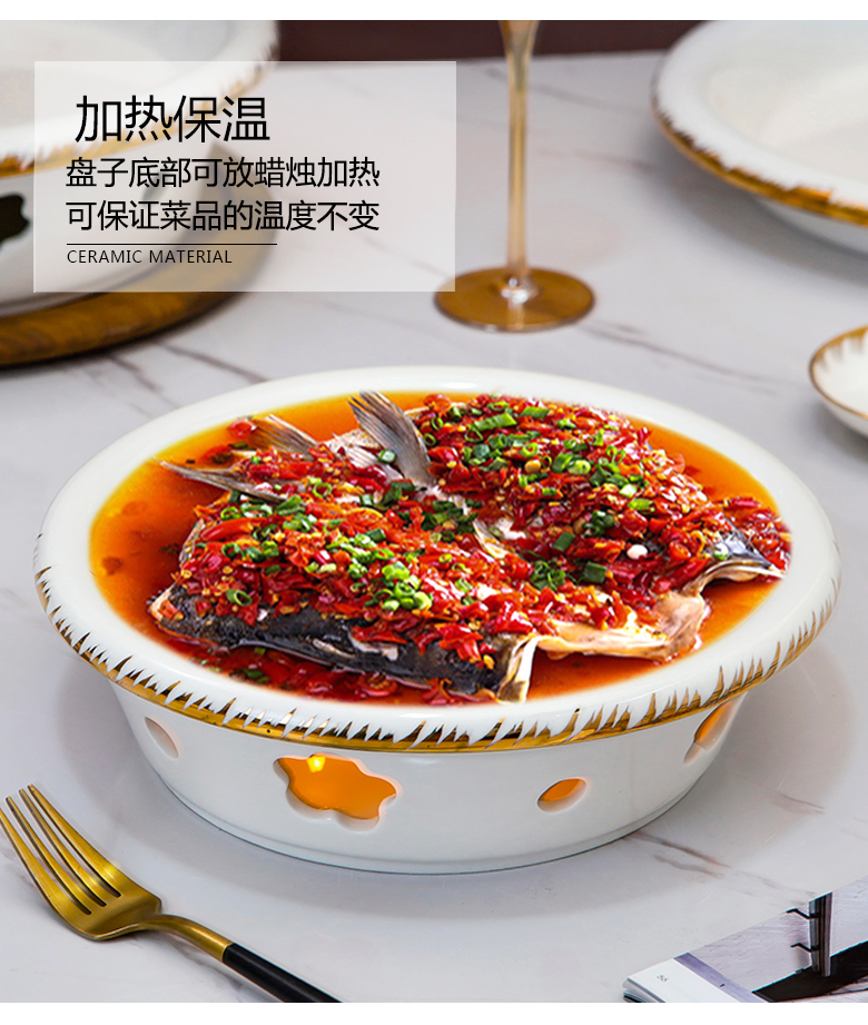 BeiYu bee based heat insulation 0 fish dish do the ceramic pot alcohol hotel tableware may just spend the furnace