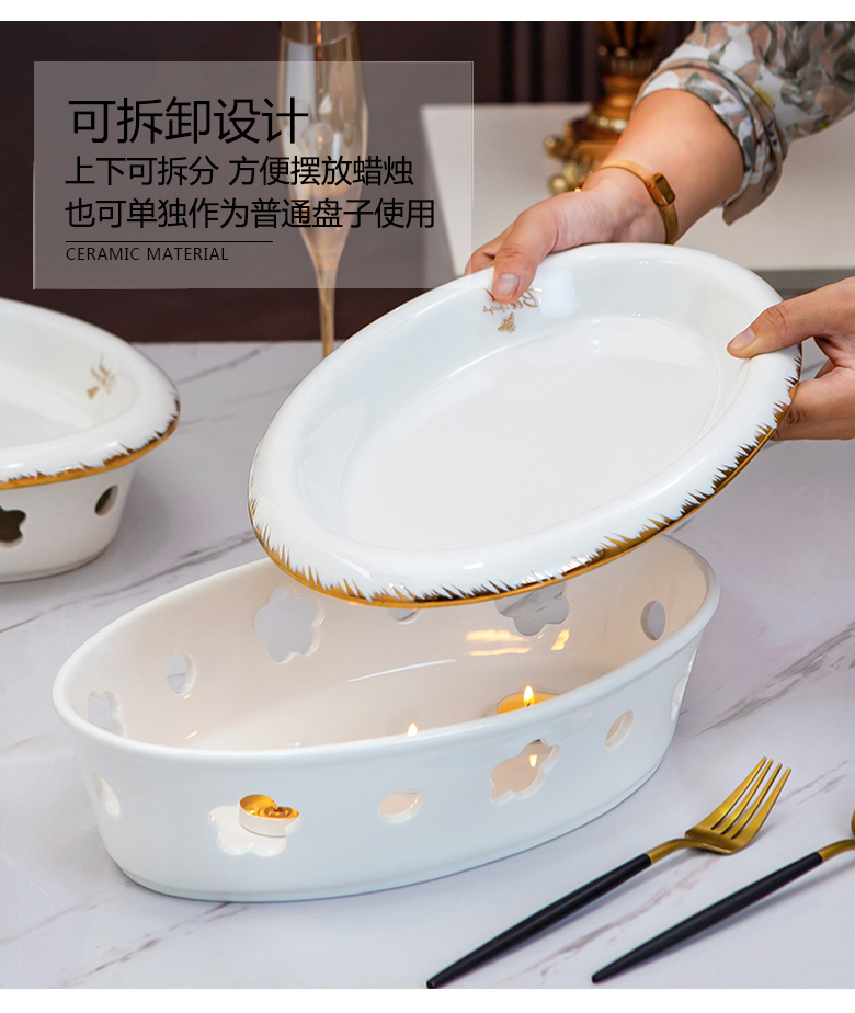 BeiYu bee based heat insulation 0 fish dish do the ceramic pot alcohol hotel tableware may just spend the furnace
