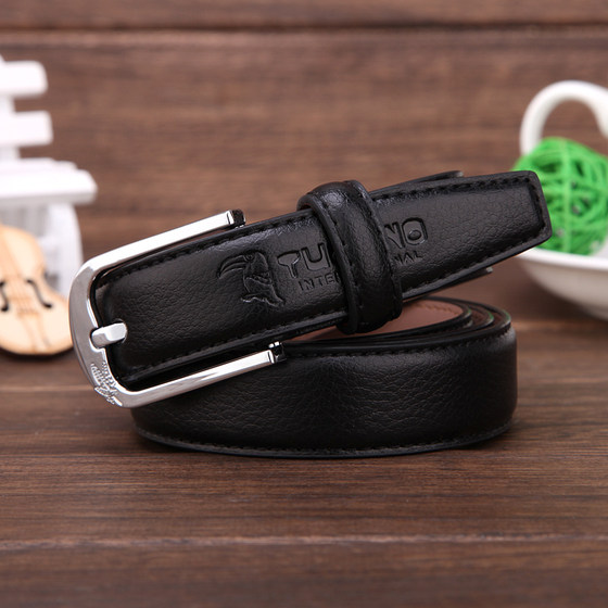 Woodpecker Pin Buckle Belt Women's Fashion Leather Belt Simple and Versatile Korean Trendy Cowhide Belt Genuine