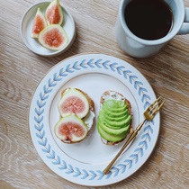 English style Lower afternoon tea sweet pans Korean ins Tongan retro Phnom Penh Leaf Veins Western dining tray Breakfast disc Sharappan