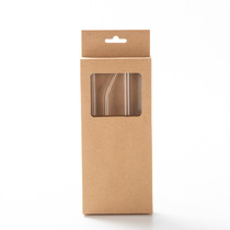 Straw suit heat-resistant glass elbow transparent colorful high temperature resistant thickened juice drink stirring stick