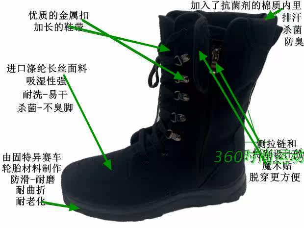 Boots militaires en toile - Ref 1399399 Image 9
