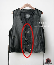 Spot Harley Indian rider waistcoat Decorative Chain Buckle Chain Leather Vest Chest Front Buttoned extension Decoration