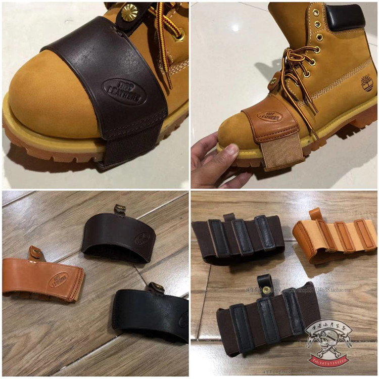 Spot locomotive hangover shoe cover Bull Leather Shoes Leather Boots Anti-Wear durable Halle Tie Triumph Riding Equipment