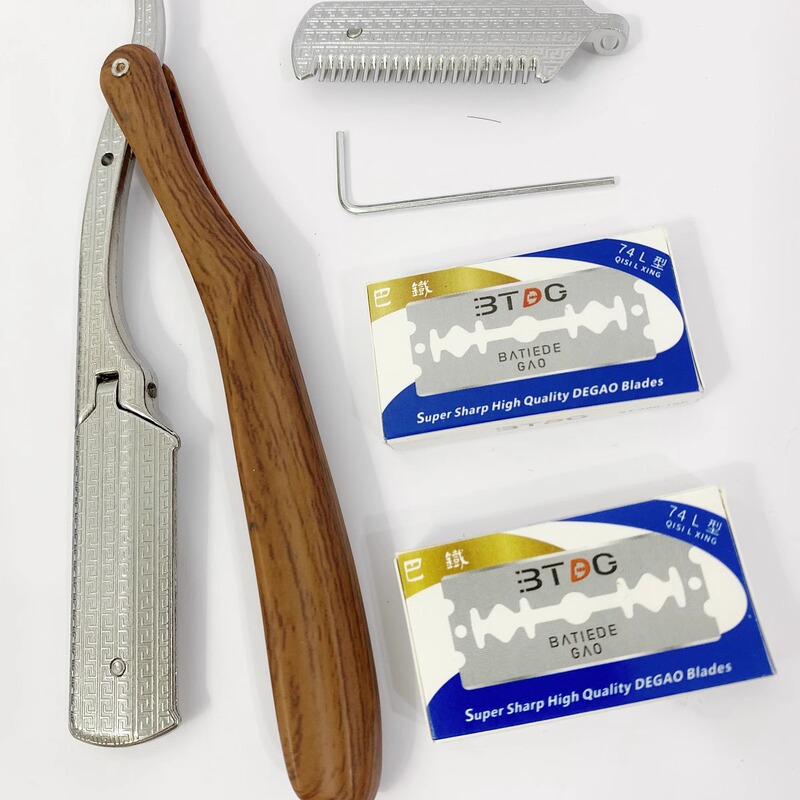 Safety Razor, Anti-Scratch, Barber Shop Special Razor, Manual Razor, Shaving Razor, Stainless Steel, Replaceable Blade Type Safety Razor, Anti-Scratch, Barber Shop Special Razor, Manual Razor, Shaving Razor, Stainless Steel, Replaceable Blade Type