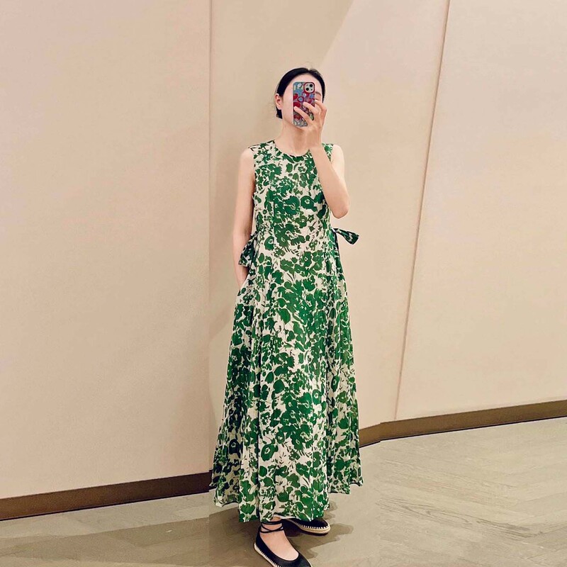 Midsummer Rila Max Brand Same Style 2026 Spring/Summer New Women's Sleeveless Long Dress 9221026306