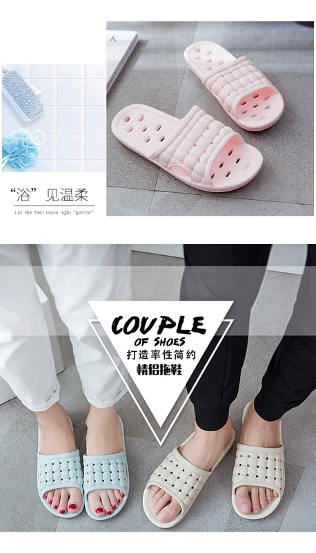 Mua một tặng một dép miễn phí nữ mùa hè trong nhà non-slip home home dép rò rỉ tắm nước vài nhà phòng tắm nam dép đi trong nhà dép mang trong nhà cute