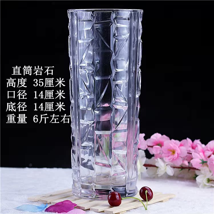 Đơn giản hiện đại tre giàu thêm lớn trong suốt kính dầy vase thủy canh phòng khách từ sàn đến trần lắc pha lê.