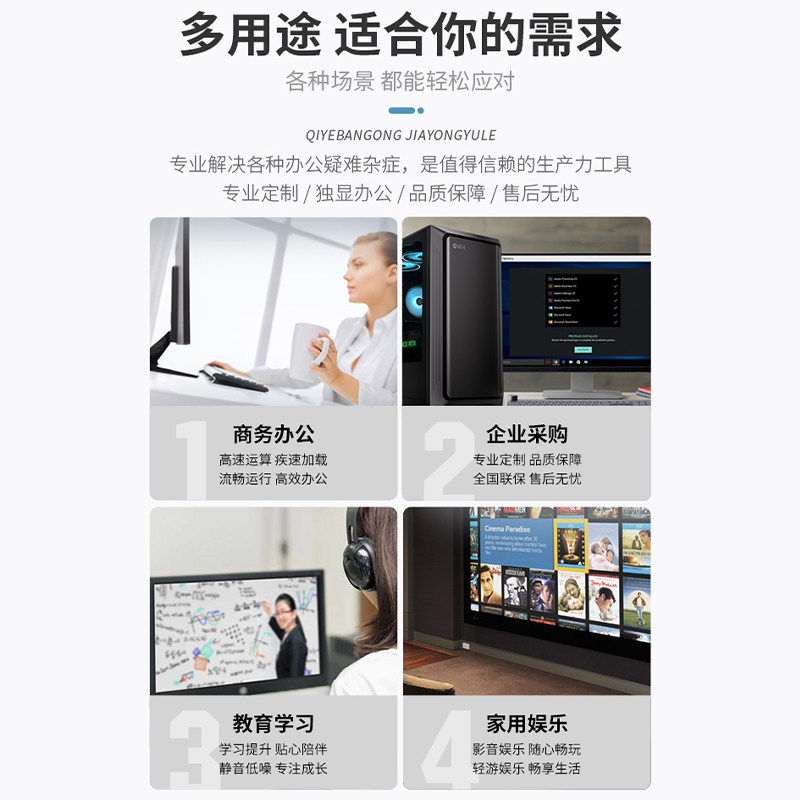 Desktop Computer I5 10400F/13400Ef Upgraded to 13Th Generation I5/Ultra 5 Independent Graphics Card Office Computer Desktop Computer Full Set