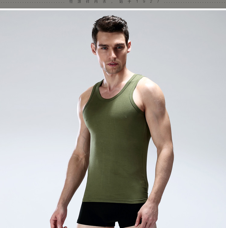 Áo vest nam Hengyuanxiang mùa hè thể thao tự trồng thanh niên nam tập thể dục chạm đáy áo vest nam bó sát áo ba lỗ nam phom rộng