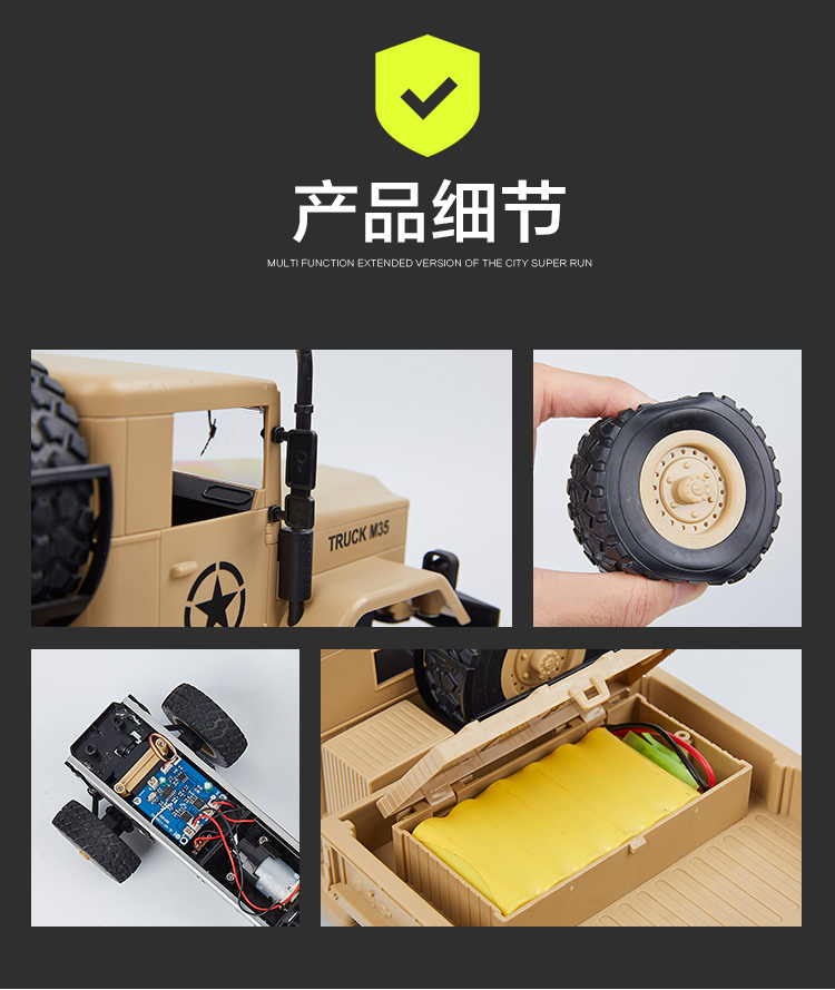 Xe tải quân sự Mỹ off-road điều khiển từ xa xe sáu bánh siêu lớn trẻ em người lớn RC đồ chơi mô hình xe leo núi đồ chơi điều khiển từ xa
