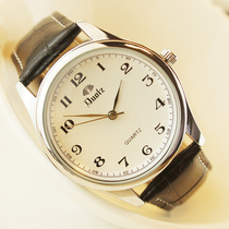 Ultra-thin fashion trend watch mens belt Korean version womens watch Waterproof student Quartz watch Luminous couple watch