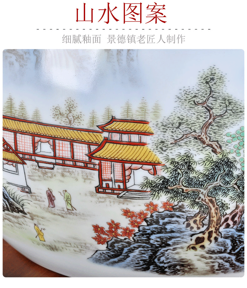 Jingdezhen ceramic POTS caddy fixings bread seven large tea urn home wake seal pot store pu - erh tea POTS