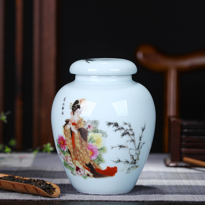 Drunken beauty ceramic tea pot half jins to seal pot black tea tea pot storage containers of canned tea
