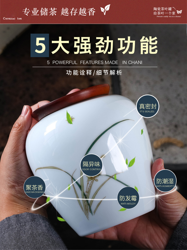 Big yards tea pot ceramic seal moisture large household put tea POTS containers half jins of wind restoring ancient ways