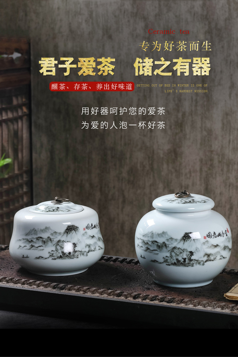 Lotus tea pot ceramic seal large restoring ancient ways a kilo containers of tea tea urn 500 g POTS