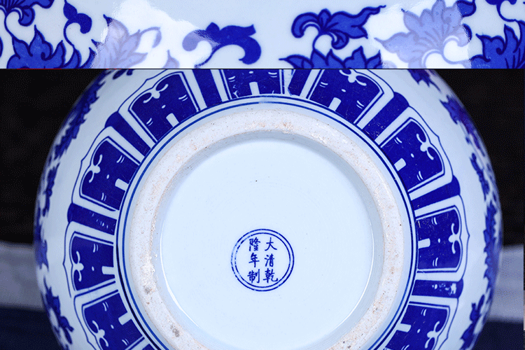 Jingdezhen ceramic tea pot large blue and white porcelain tea cylinder full manual sealing up POTS moistureproof tea set