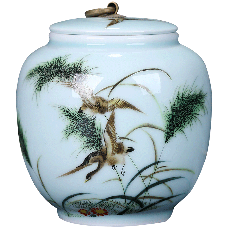 Manually install caddy fixings small ceramic seal tank portable storage puer tea family tea empty box gift box