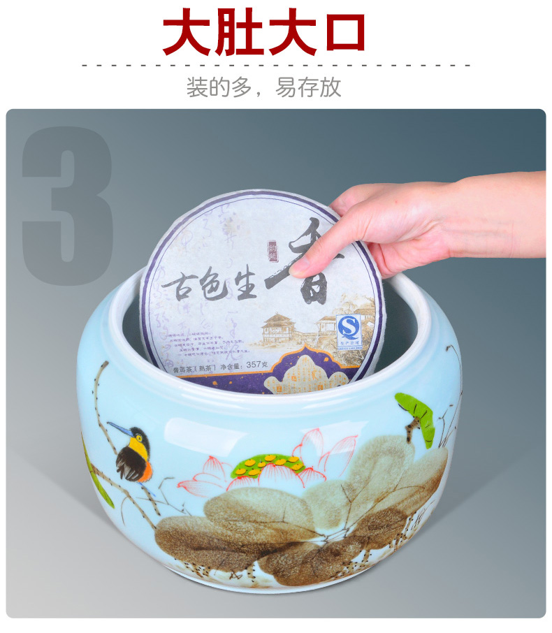 Large ceramic tea caddy fixings box seven bread 6 domestic tea boxes sealed as cans hand - made POTS of tea set