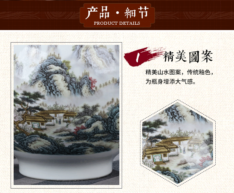 Jingdezhen ceramic vase furnishing articles loose tea with cover storage tank caddy fixings large 5 jins of moisture - proof seal up tea pot