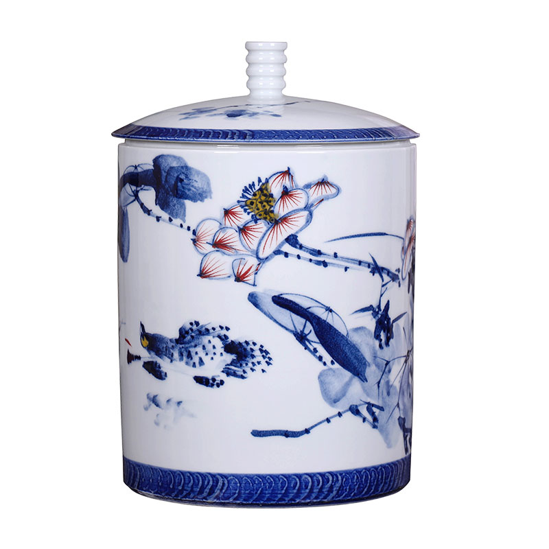 Hand - made ceramic tea caddy fixings household deposit box sealed tank storage tanks put tea POTS of large POTS