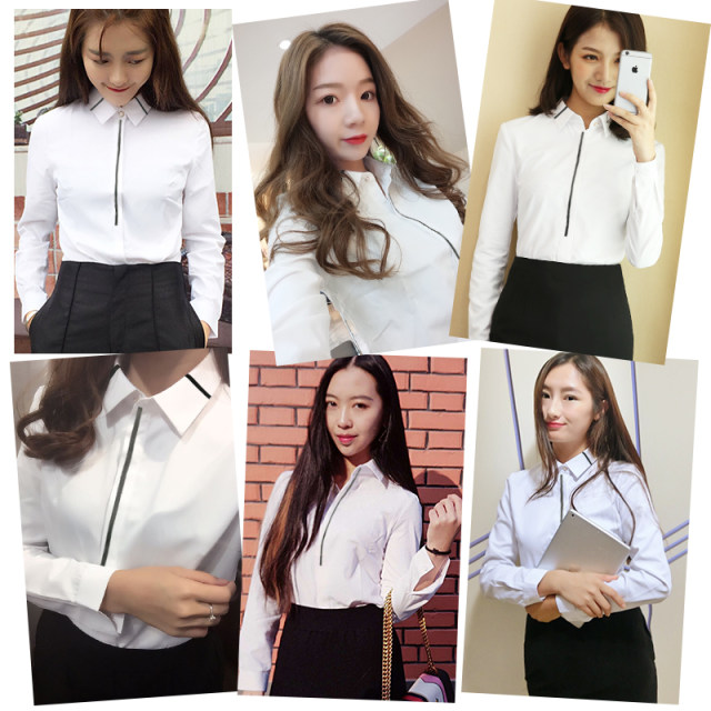 White shirt after sparrow women 2022 autumn and winter new French niche top professional formal work clothes shirt overalls