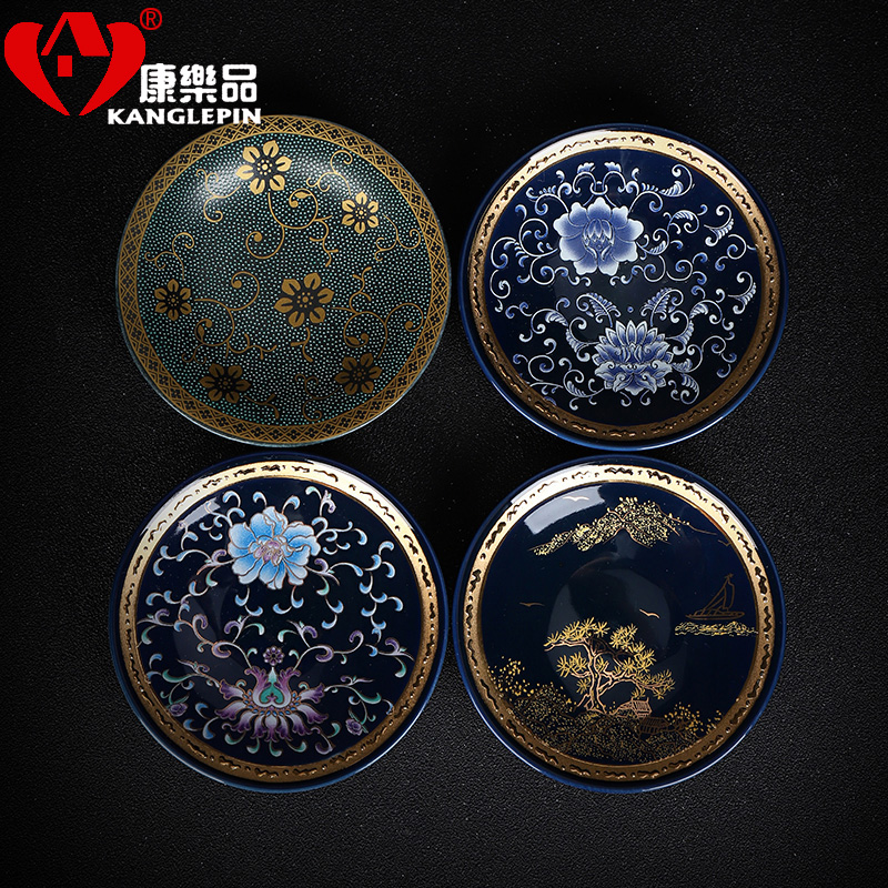 Recreational product ceramic cup mat kunfu tea saucer insulation pad tea tray mat cup holder group tea tea accessories